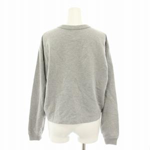 DANTON ドットボタンクルーネックカーディガン 長袖 36 グレー DT-C0405 /YT