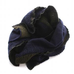 ヨウジヤマモト マフラー 大判ストール 紺 カーキ YX-A25-195 /YM