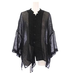 ヨウジヤマモト 22SS LENO CLOTH BOX SHIRT シャツ ブラウス 半袖 オーバーサイズ