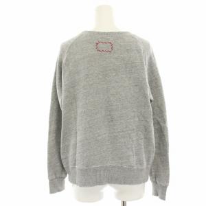 R.H.vintage ディズニー スウェット トレーナー ミッキープリント ダメージ加工 長袖 裏起毛 XS グレー 421090242-1079