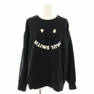 スウェット トレーナー クルーネック 長袖 ロゴプリント M 黒 ブラック 白 ホワイト KKPLNM0330