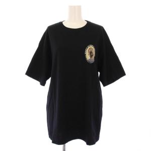 UNDERCOVER Tシャツ カットソー 半袖 クルーネック バックプリント イラスト ストレッチ 2 黒 ブラック UC2D2803