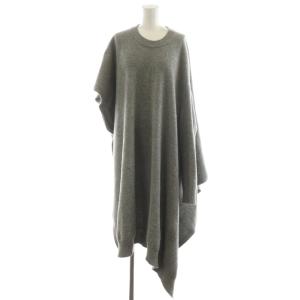19AW CREWNECK WOOL PONCHO アシンメトリー ウール XS