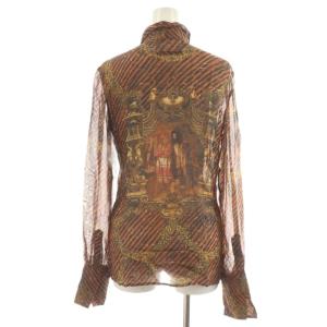 Jean Paul GAULTIER FEMME シャツ ブラウス 40 ブラウン ブラック BLYGYA0902