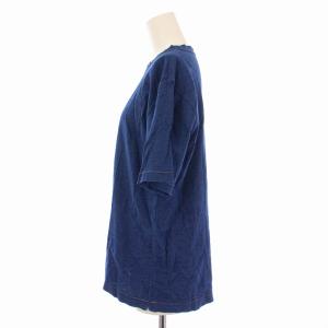 45R Tシャツ カットソー 半袖 クルーネック インディゴ /BM