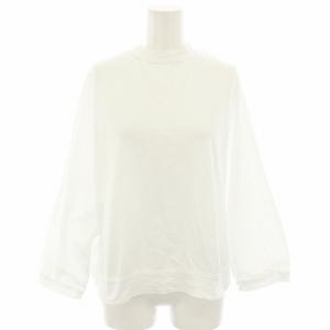 Tシャツ カットソー 長袖 バックボタン 白 ホワイト /YT