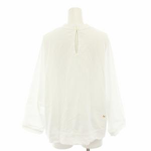 45R Tシャツ カットソー 長袖 バックボタン 白 ホワイト /YT