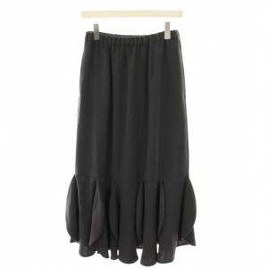 23AW オーエラスティックスカート O ELASTIC SKIRT ロング フレア イージー 38 グレー