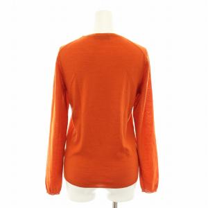 PRADA ニット セーター クルーネック 長袖 薄手 38 オレンジ /YT