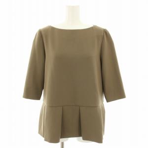 カットソー ブラウス 七分袖 ペプラム 38 カーキ 531-210749 /YT