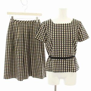 オリジナル ORIGINAL セットアップ 上下 カットソー ブラウス スクエアネック 半袖 ペプラム