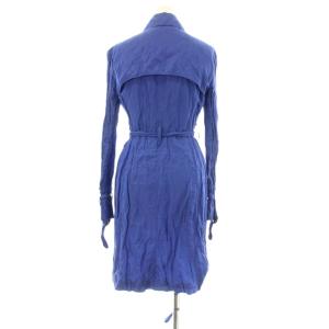 ARMANI COLLEZIONI スプリングコート トレンチコート ロング 38 青 ブルー GML71W GM766 /OR