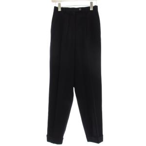 スラックスパンツ テーパード ハイウエスト 36 紺 ネイビー /OR