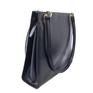 JIL SANDER トートバッグ ショルダーバッグ A4 レザー 紺 /TK