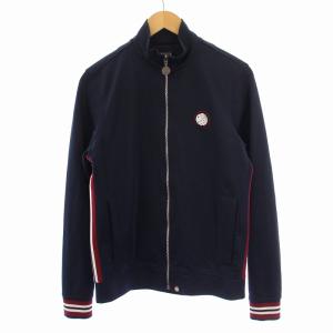 トラックジャケット ジップアップ ハイネック ロゴ 3 紺 /BM