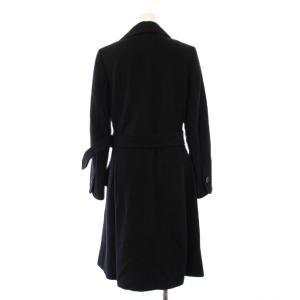 Paul Smith BLACK チェスターコート ダブル アウター ロング丈 ウール ベルト 40 黒 ブラック /BB