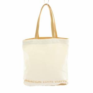 フォンダシオン FONDATION ルイヴィトン美術館 トートバッグ キャンバス 白 ホワイト ベージュ