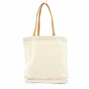 LOUIS VUITTON フォンダシオン FONDATION ルイヴィトン美術館 トートバッグ キャンバス 白 ホワイト ベージュ