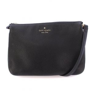 ショルダーバッグ レザー ロゴ 黒 ブラック /BB