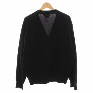 Polo by Ralph Lauren カーディガン ニット Vネック 長袖 ウール L 黒 濃紺 KR-RL-SA-1008 /YM