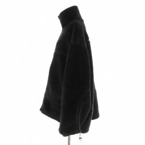 GALLARDAGALANTE NAVY 22AW ボアブルゾン ジャケット ジップアップ スタンドカラー 裏地メッシュ F 黒 ブラック