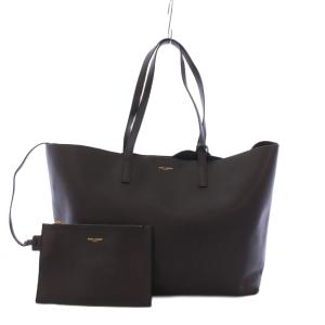 サックショッピング レザー ダークブラウン 394195