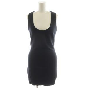 カットソー ノースリーブ 無地 黒 ブラック /AN23