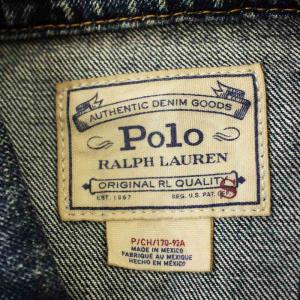 POLO RALPH LAUREN Gジャン 3rd デニムジャケット ダメージ加工 170cm 青 ブルー /G