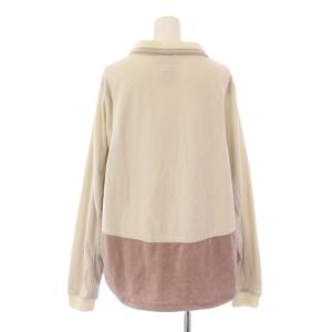 PUBLIC TOKYO UMBRO カットソー 長袖 スキッパー ストレッチ 切替 ロゴ 0 グレージュ ピンク /BB