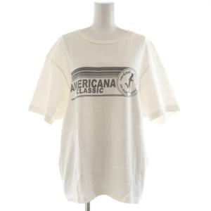 アパルトモン ハーフスリーブTシャツ カットソー 半袖 ロゴ 白 /RR JS