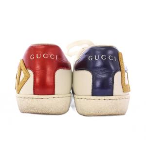 GUCCI エース ローカットスニーカー シューズ レザー エンブロイダリー LOVED 35 白 ホワイト 505328