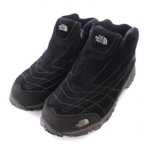 THE NORTH FACE チャッカブーツ ショート 厚底 スエード 刺繍 ロゴ US8 26cm 黒 ブラック /BB