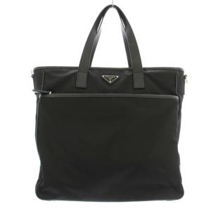 トートバッグ サフィアーノ ナイロン ブラック