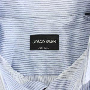 GIORGIO ARMANI シャツ 長袖 ストライプ柄 42 水色 ライトブルー ZSCMCTZS06C /YT