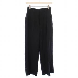 24SS washable linen混 ハイウエストパンツ ワイド スラックス ジップフライ 麻 リネン混