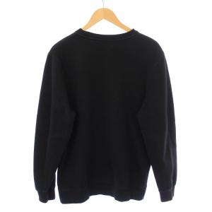 STUSSY スウェット トレーナー 長袖 クルーネック ロゴ プリント 裏起毛 S 黒 ブラック /BB