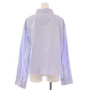 IENA 24SS タイプライタークロップドシャツ ブラウス 長袖 レギュラーカラー ショート丈 ストライプ柄 F