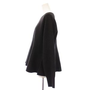 IENA 24AW スーパーファインスムースフレアプルオーバー カットソー 長袖 クルーネック ストレッチ 無地