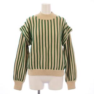 SWELL STRIPE KNIT スウェルストライプニット セーター 長袖 ハイネック ストレッチ F