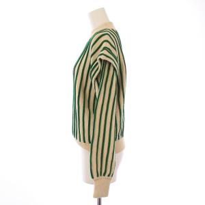 Ameri VINTAGE SWELL STRIPE KNIT スウェルストライプニット セーター 長袖 ハイネック ストレッチ F