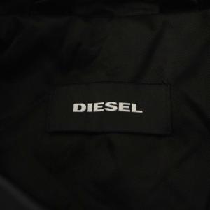 DIESEL 中綿ジャケット 裏地キルティング ロゴ 刺繍 ナイロン アウター M 黒 ブラック /AN15