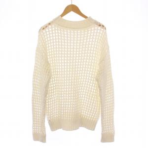 TODAYFUL 23AW Square Mesh Knit スクエアメッシュニット 長袖 クルーネック 編み込み F 白