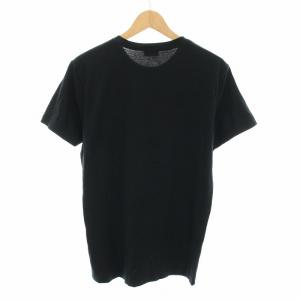 DIESEL Tシャツ カットソー クルーネック 半袖 ロゴプリント M 黒 ブラック HK000066 /YT