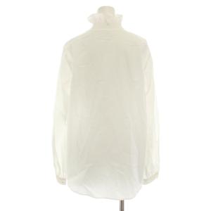 SLOBE IENA 24AW Vネックスタンドフリルブラウス シャツ 長袖 タグ付き F 白 ホワイト 24051912303030