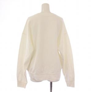 IENA calinsスウェットプルオーバー トレーナー 長袖 クルーネック ストレッチ ロゴ プリント F 白