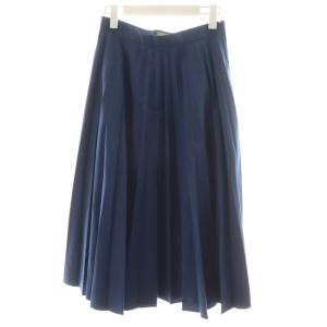 プリーツスカート ロング丈 2 紺 ネイビー 578-8132016 /AN42