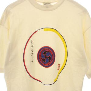 VERSACE JEANS COUTURE Tシャツ カットソー 半袖 プリント M アイボリー /TK