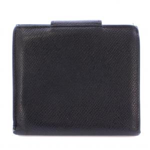 BVLGARI クラシコ 二つ折り財布 コンパクトウォレット レザー ロゴ 黒 ブラック /BB OH