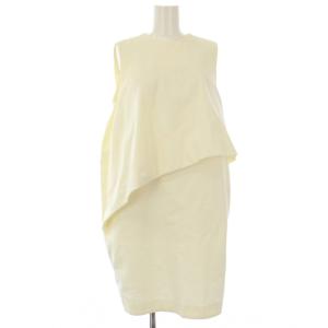 ボリュームデザイン ノースリーブ ワンピース ひざ丈 38 アイボリー 3007S233-0550 /TK