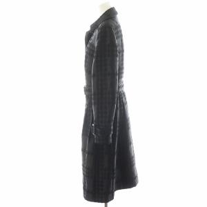 BURBERRY LONDON コート 千鳥格子 ジャガード  44 ブラック FN142-080-09